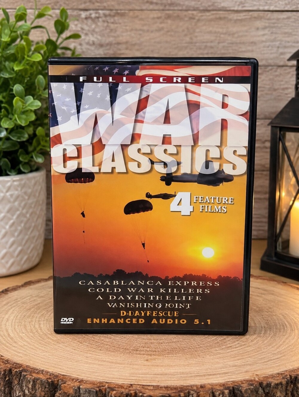 War Classics 4 Feature Films DVD Full Screen Military War Movies